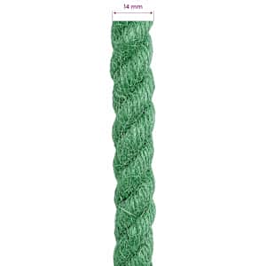 Jutové lano 14 mm Zelená 100% jute Tossa - obrázek 6