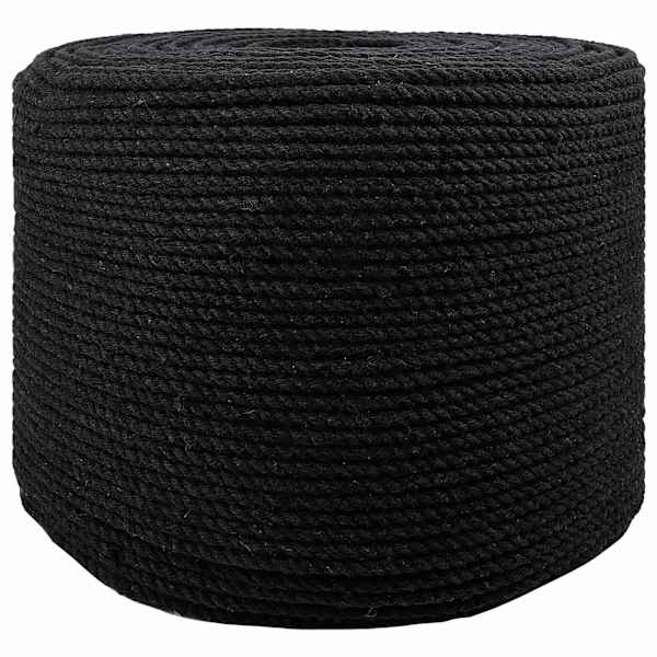 vidaXL Puuvillane n&ouml;&ouml;r 4 mm 100 m Must 100% puuvill