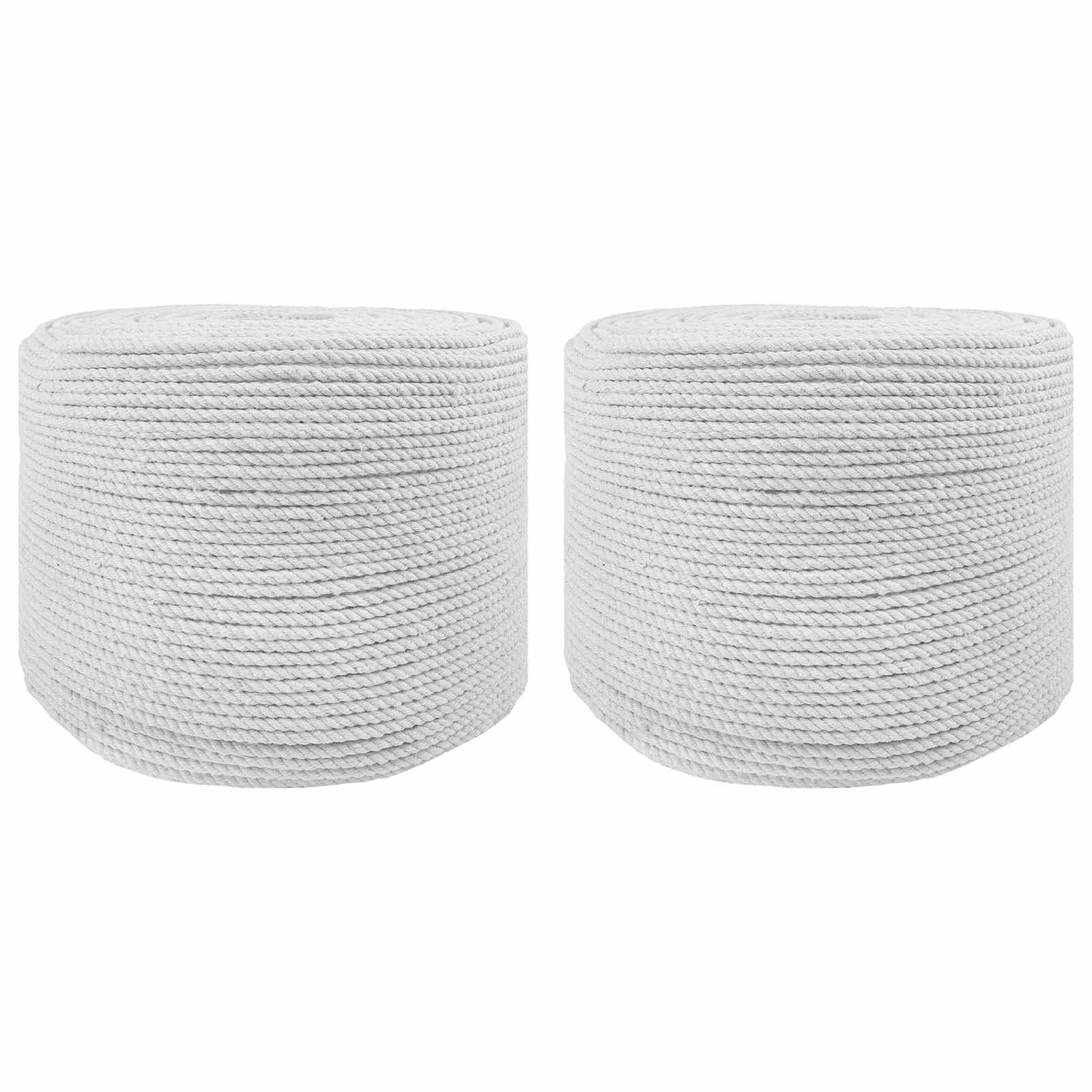 vidaXL Sfoară 2 pcs Alb Bumbac