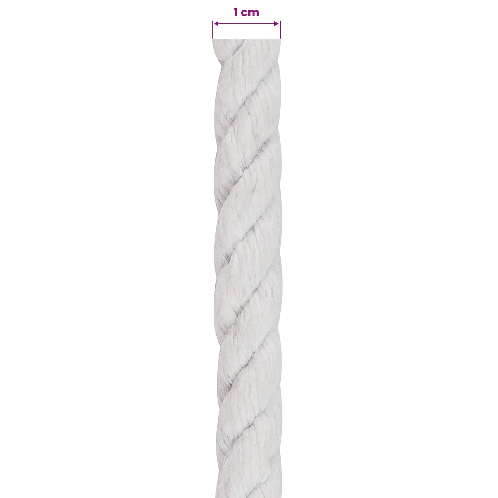 Vrv Bela 1 x 1 x 5000 cm Bombaž - slika 5