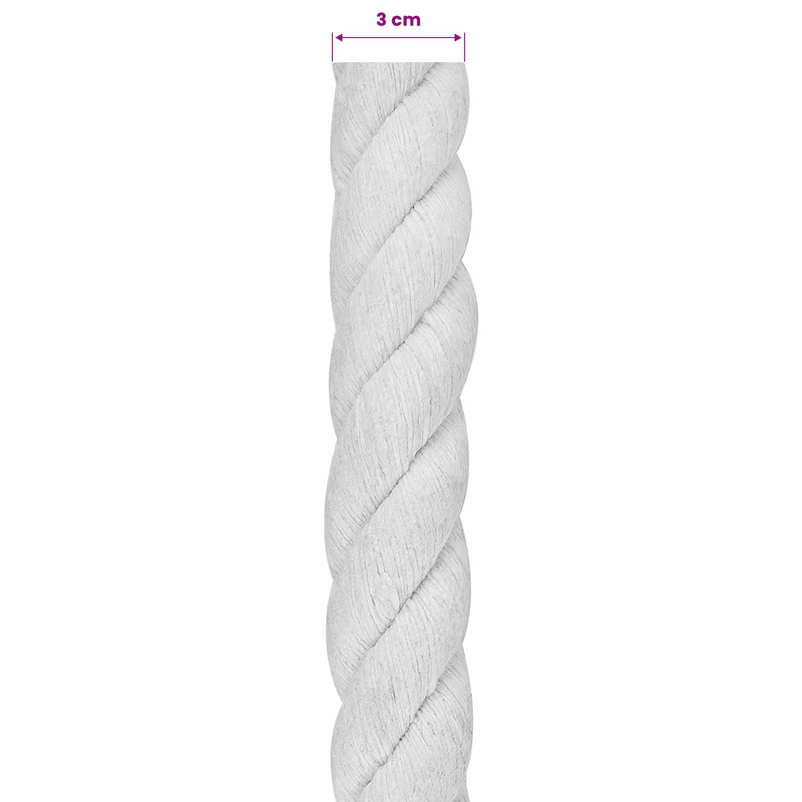 Vrv Bela 3 x 3 x 5000 cm Bombaž - slika 5
