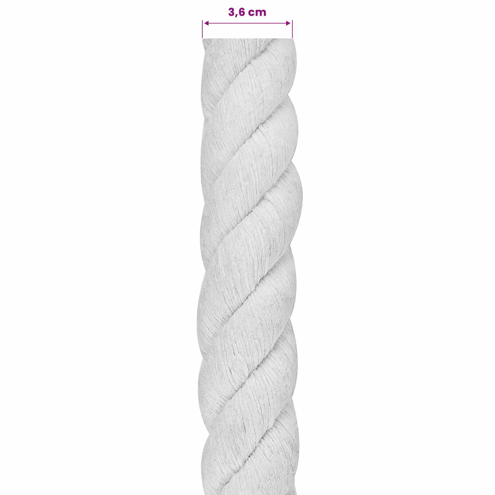 Vrv Bela 3,6 x 3,6 x 500 cm Bombaž - slika 5