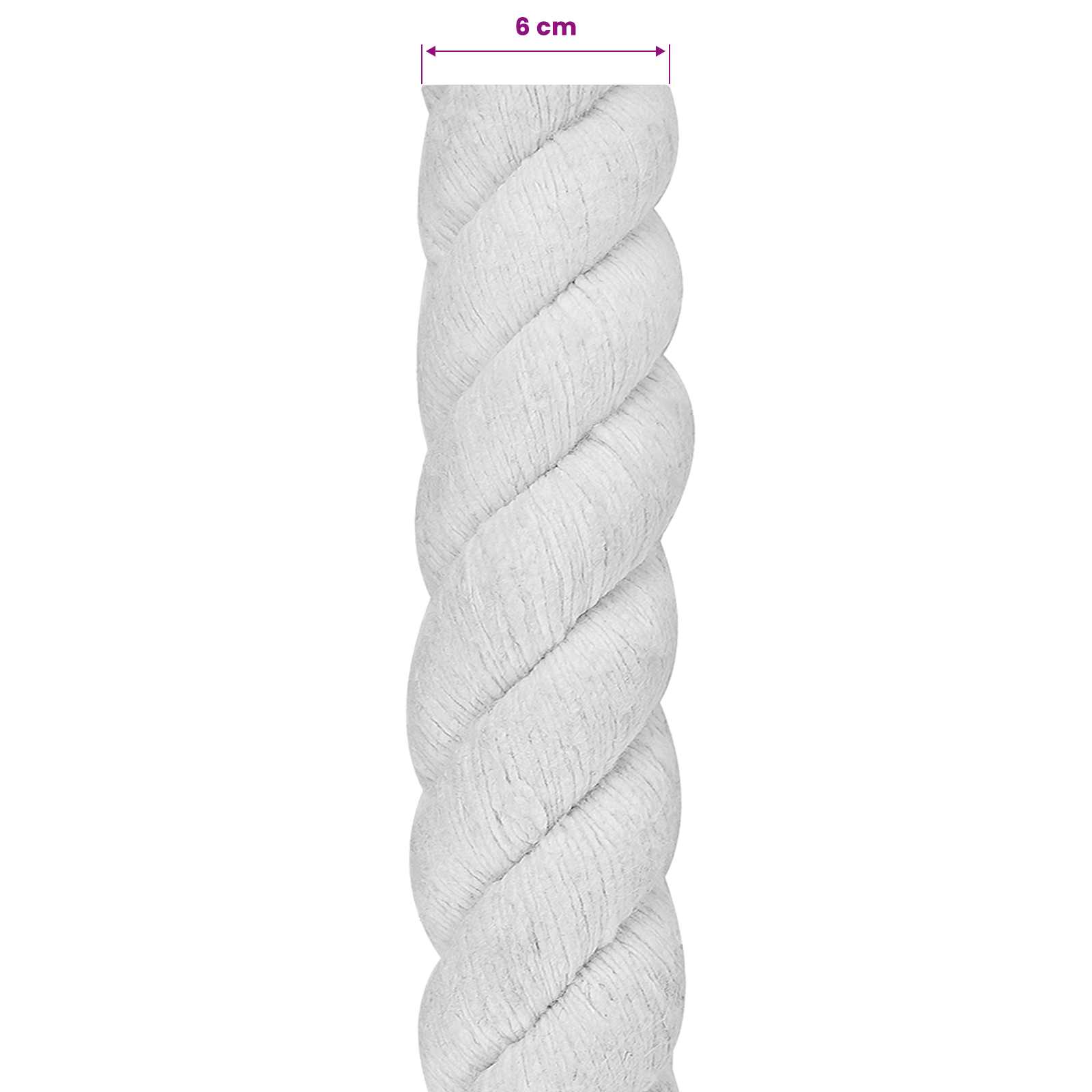 Vrv Bela 6 x 6 x 1000 cm Bombaž - slika 5