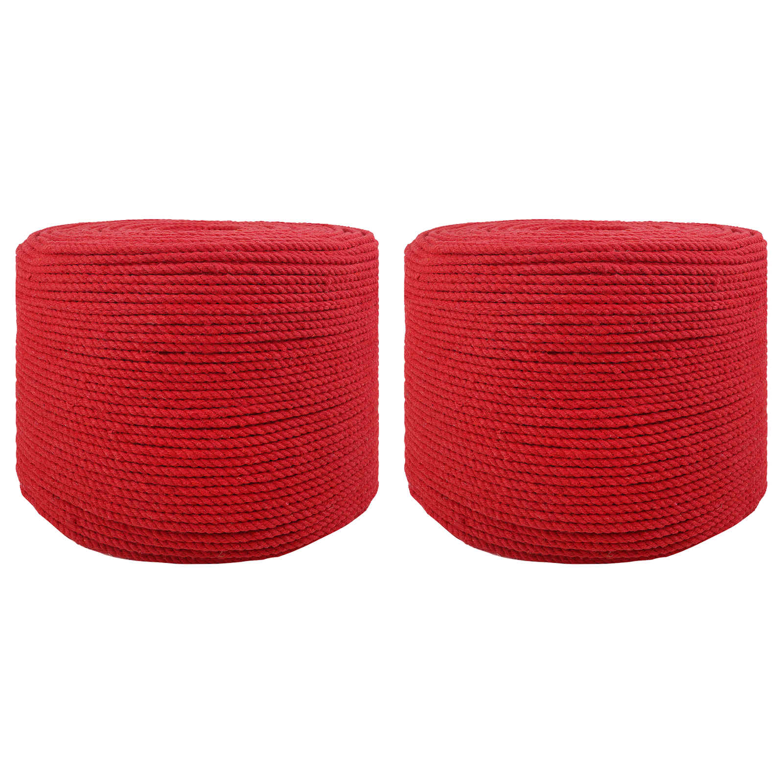 vidaXL Sfoară 2 pcs Roșu Bumbac