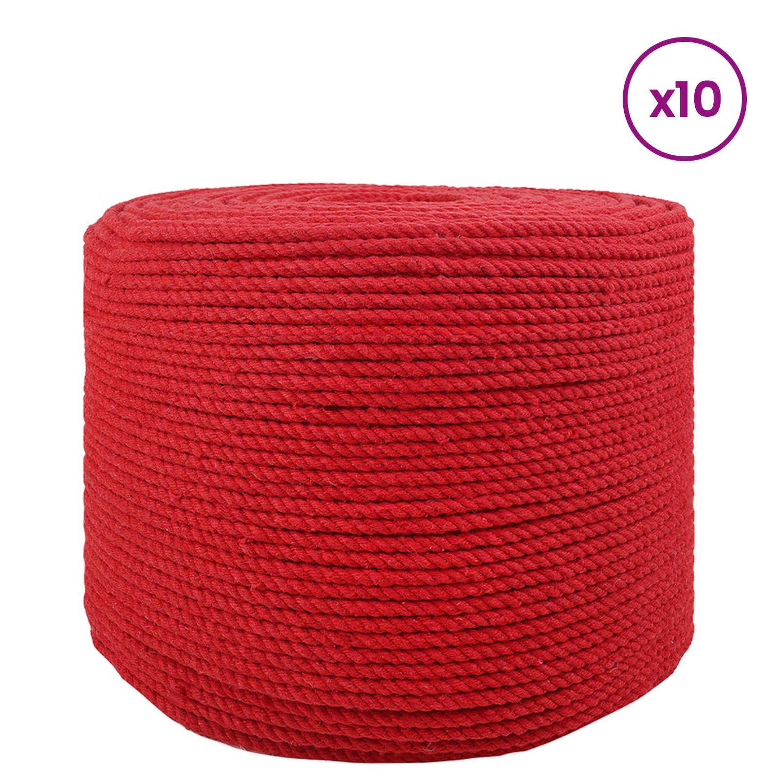 Vrv 10 pcs Rdeča Bombaž - slika 3