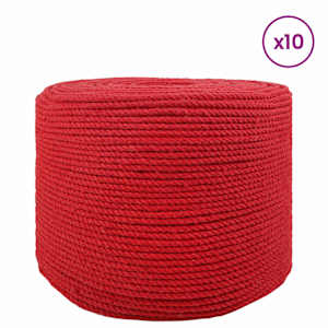 Lano 10 pcs Červená Bavlna - obrázek 3