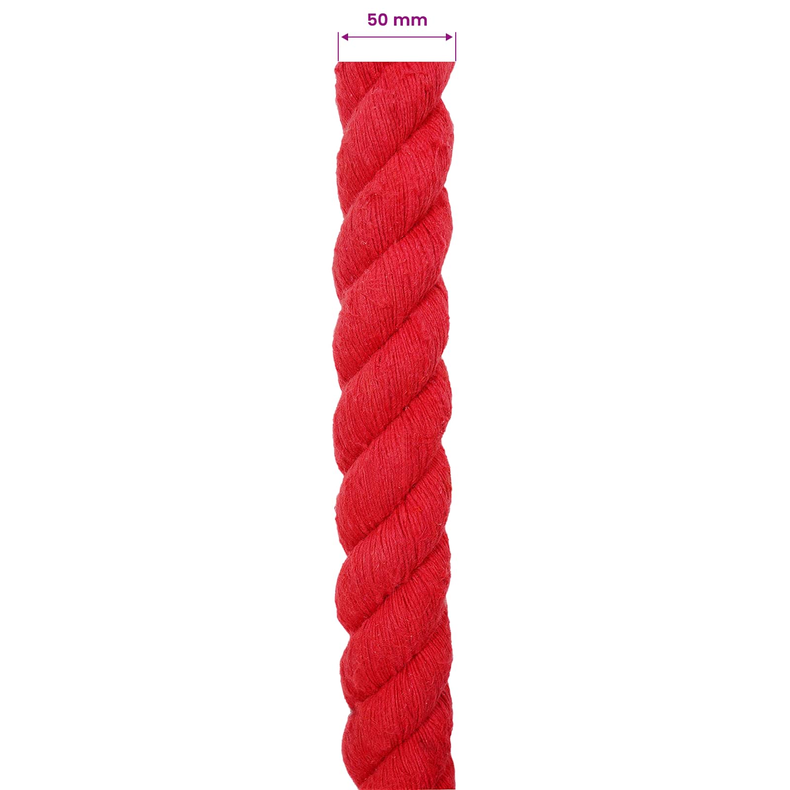 Vrv Rdeča 5 x 5 x 500 cm Bombaž - slika 5