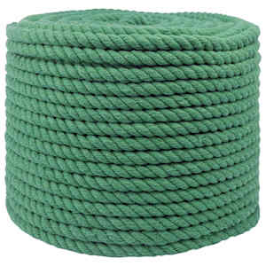 Bombažna vrv 12 mm 50 m Zelena 100% Bombaž