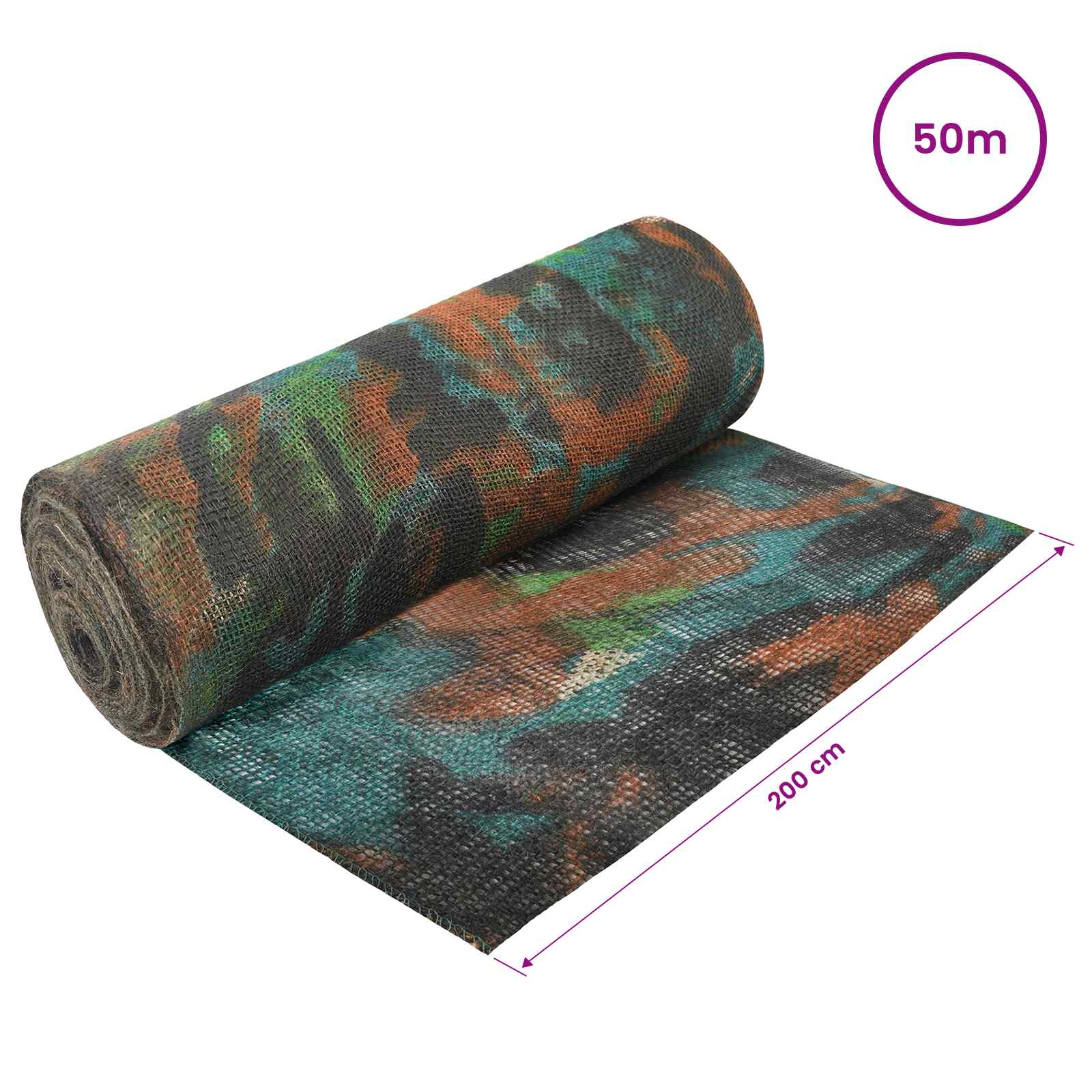 Jute Rol Camouflage 200 x 5000 cm image 6