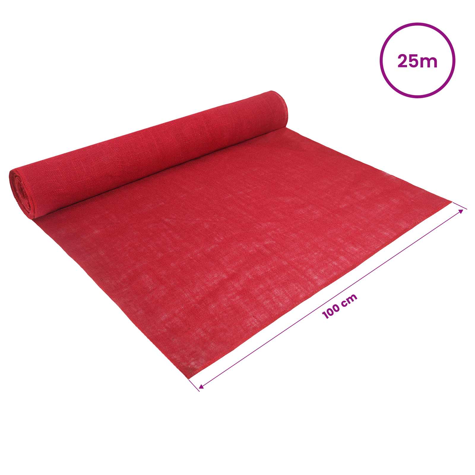 Jute Rol 100 x 2500 cm Rood image 7