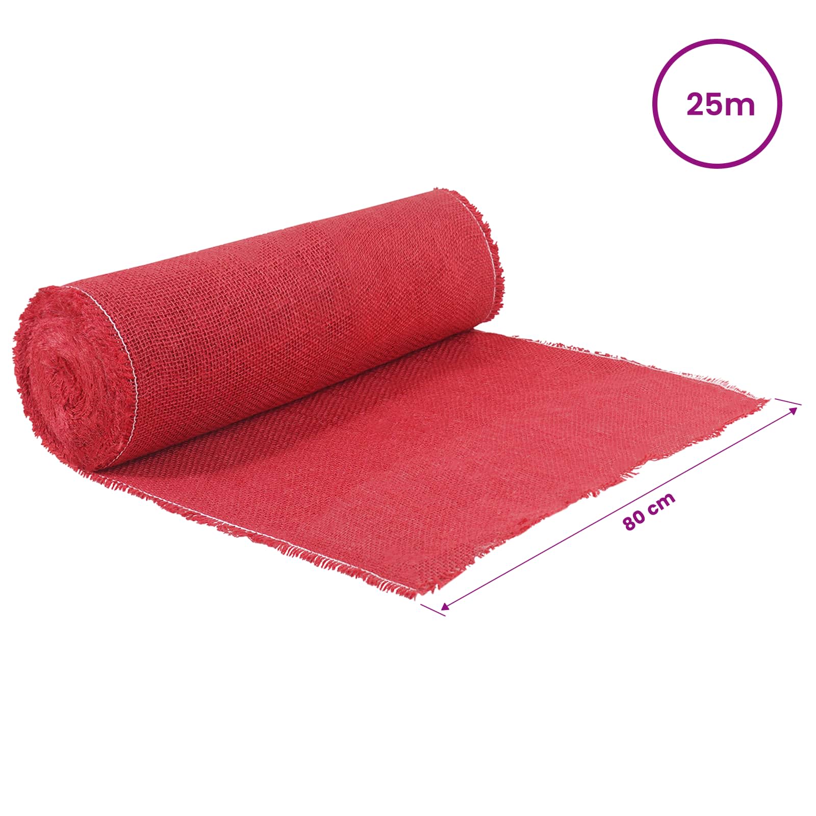 Jute Rol 160 x 2500 cm Rood image 7