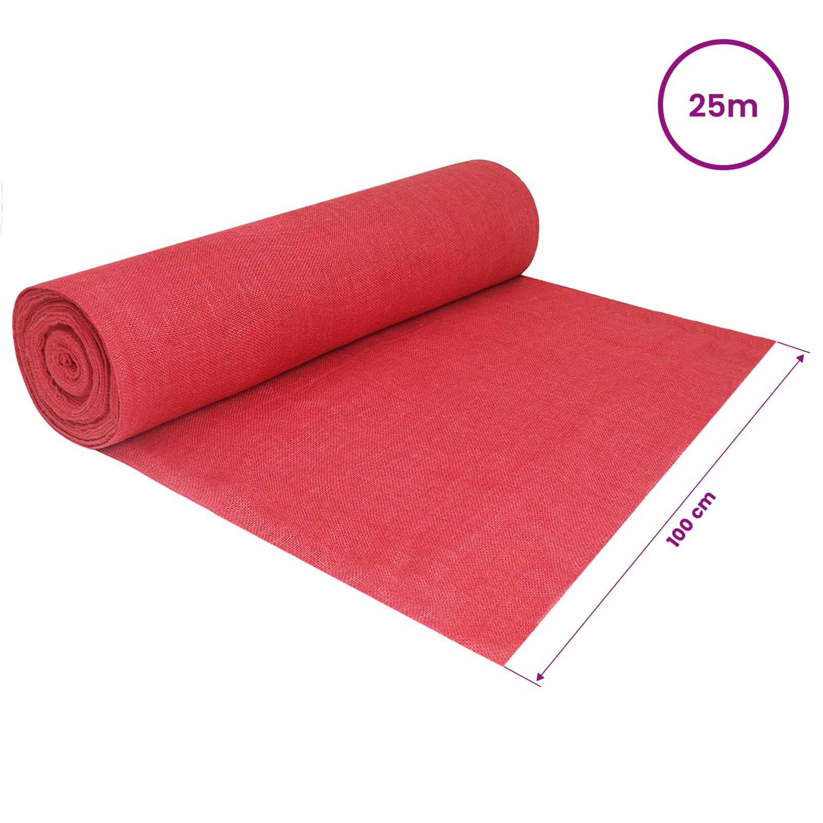 Jute Rol 200 x 2500 cm Rood image 7