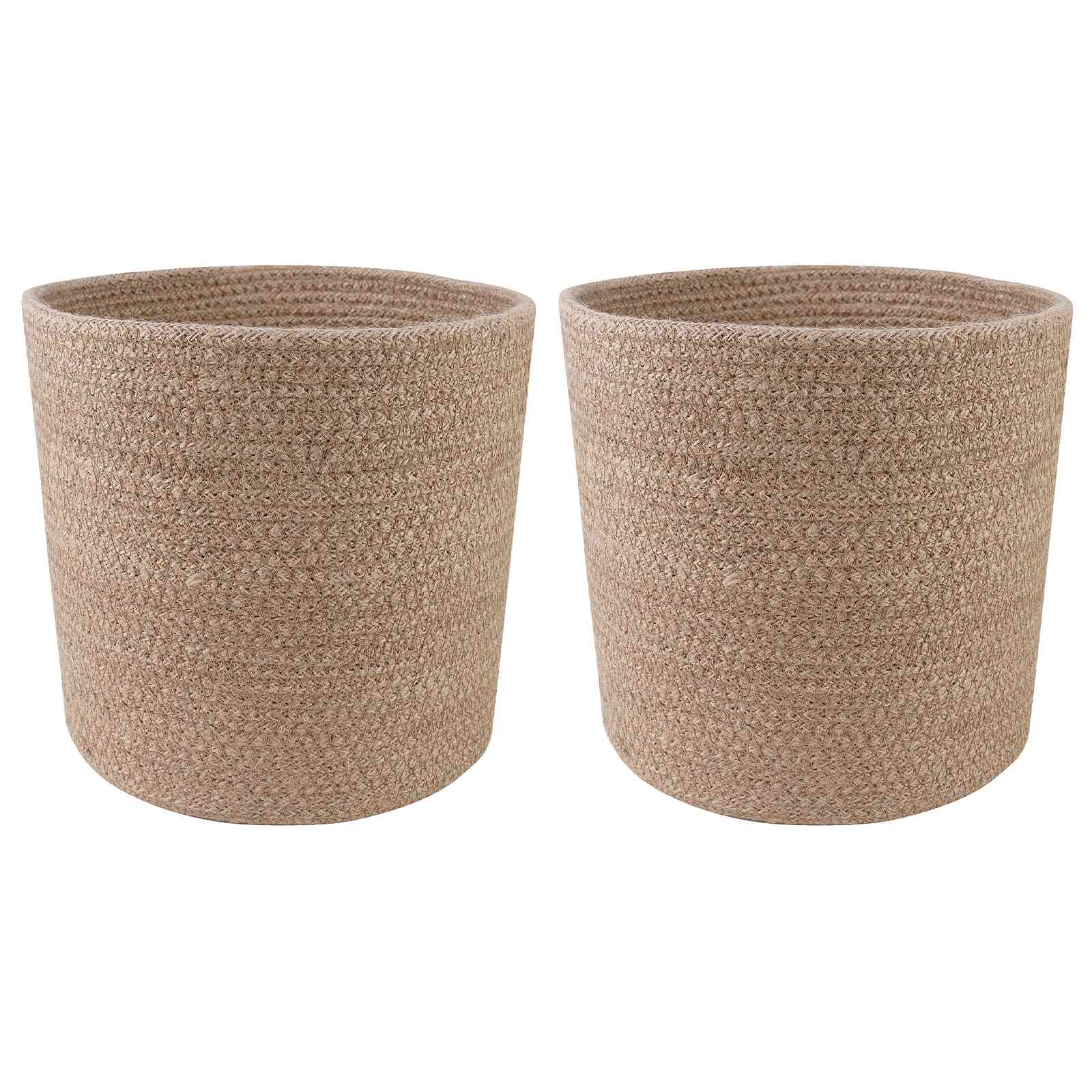 vidaXL Set de Ghivece pentru Plante 2 pcs natural Ø 21 x 21 cm