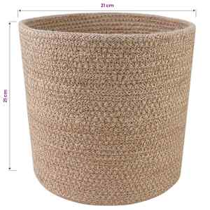 Sada květináčů 2 pcs Přírodní Ø 21 x 21 cm 100% juta Tossa - obrázek 5