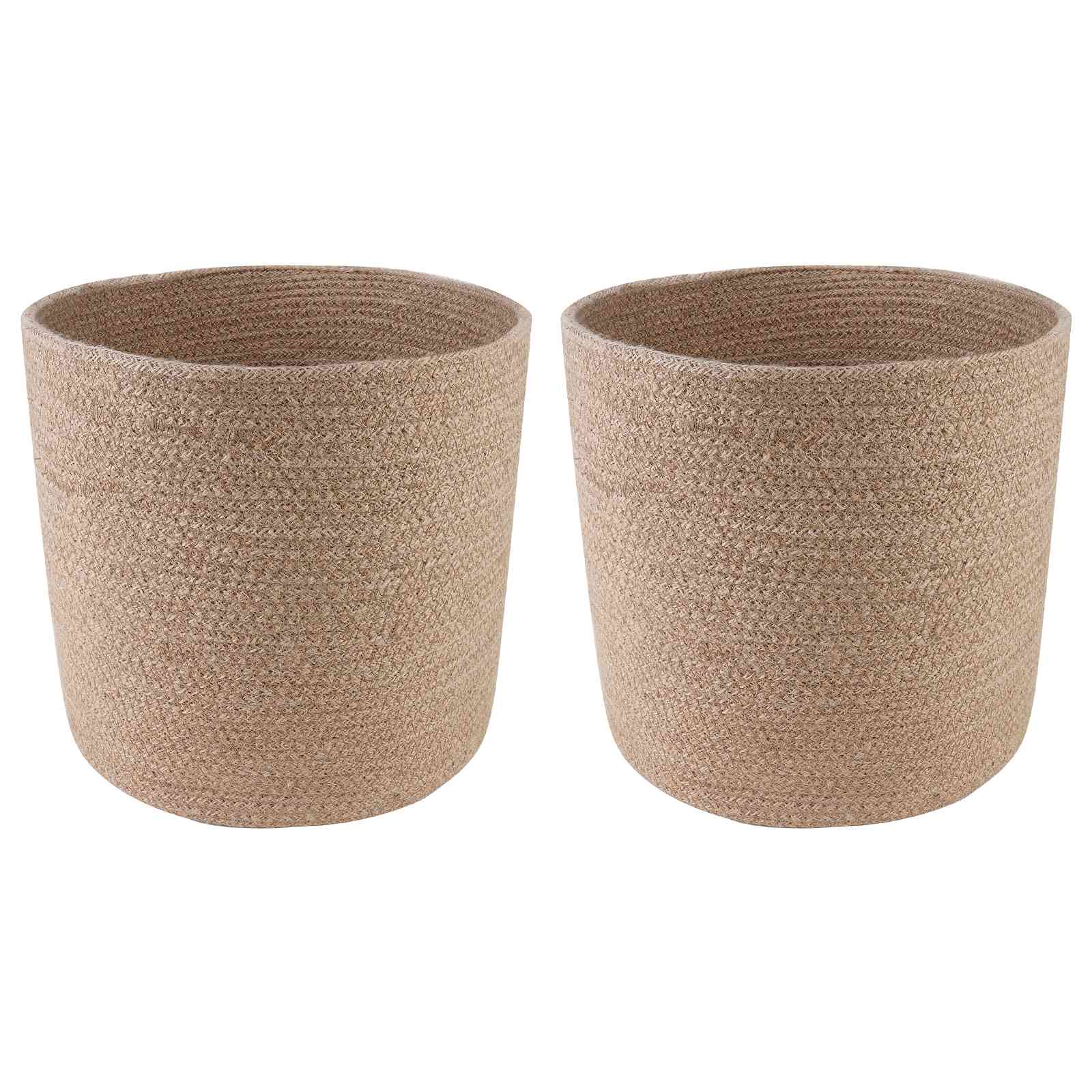 vidaXL Set de Ghivece pentru Plante 2 pcs natural Ø 28 x 28 cm