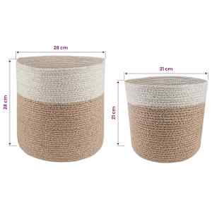 Sada květináčů 2 pcs Přírodní a bílá Ø 28 x 28 cm - obrázek 6