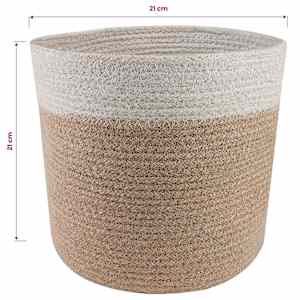 Sada květináčů 2 pcs Přírodní a bílá Ø 21 x 21 cm - obrázek 6