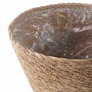 Koše na rostliny z mořské trávy 3 pcs Přírodní Ø26 x 19 cm - obrázek 5