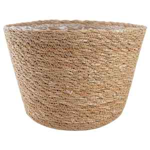 Koše na rostliny z mořské trávy 3 pcs Přírodní Ø26 x 19 cm - obrázek 4