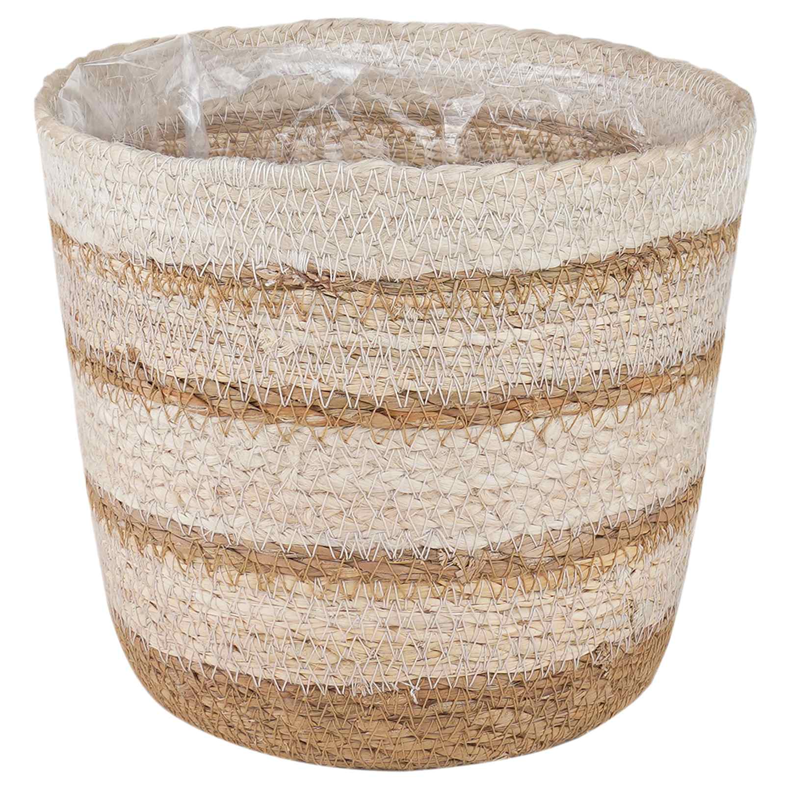 Zeegras Plantenmanden 3 pcs Natuurlijk, Wit en Beige image 3