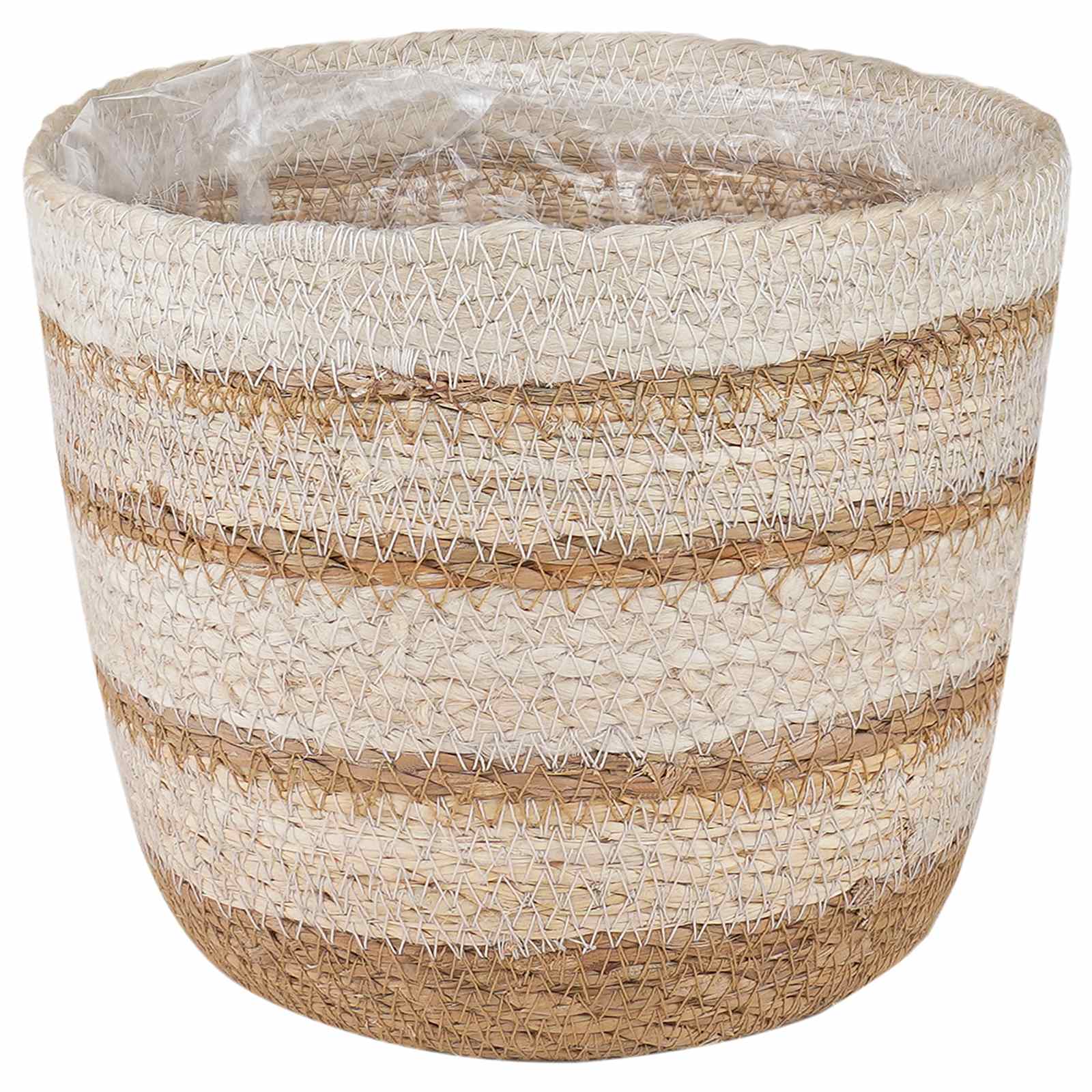 Zeegras Plantenmanden 3 pcs Natuurlijk, Wit en Beige image 4