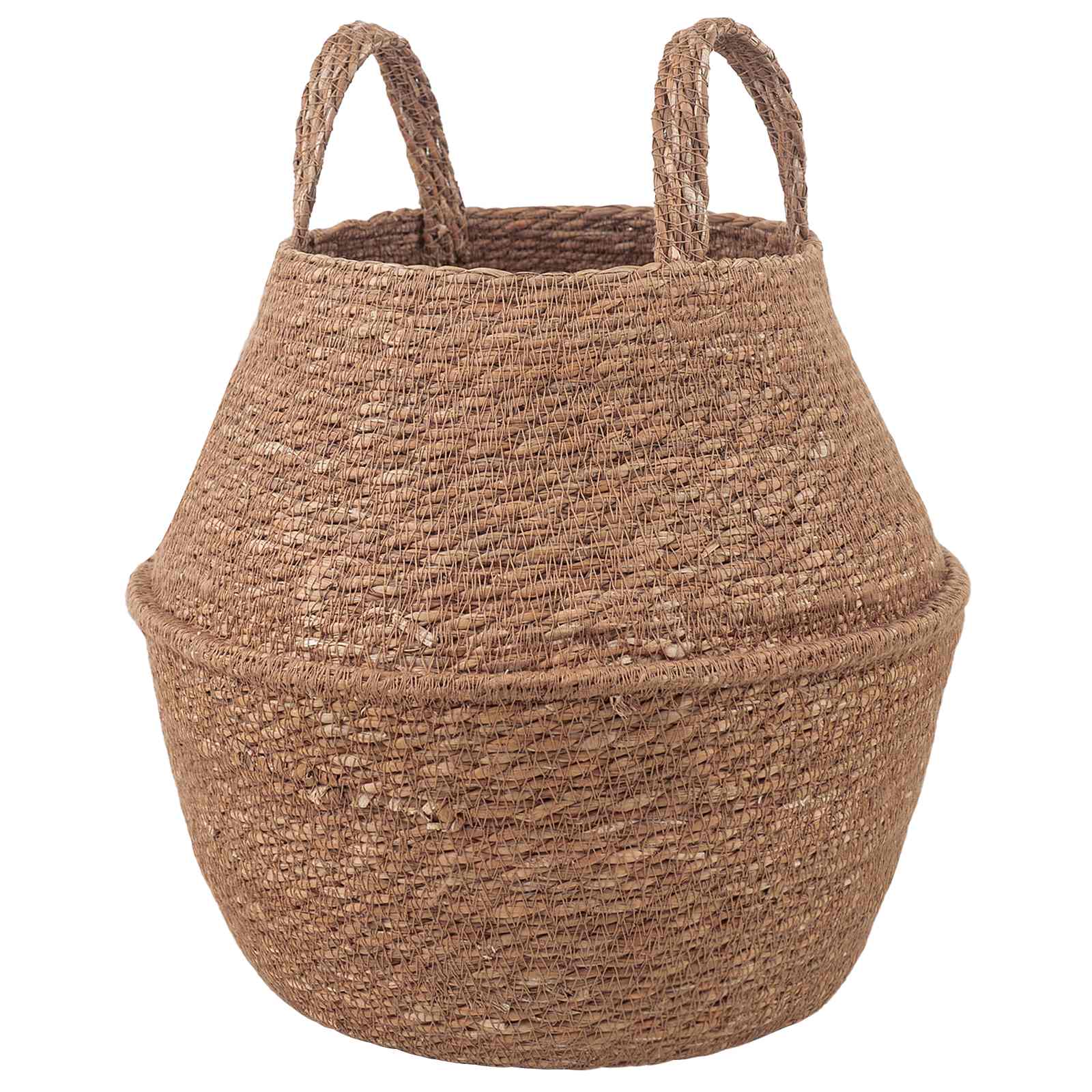 Plantenpot met handvatten Naturel Ø 22 x 20 cm 100% Zeegras image 1