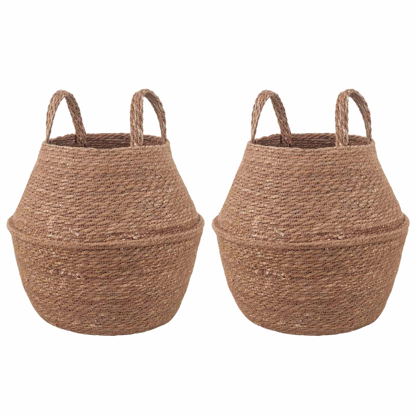Plantenpot met handvatten 2 pcs Naturel Ø 22 x 20 cm image 1