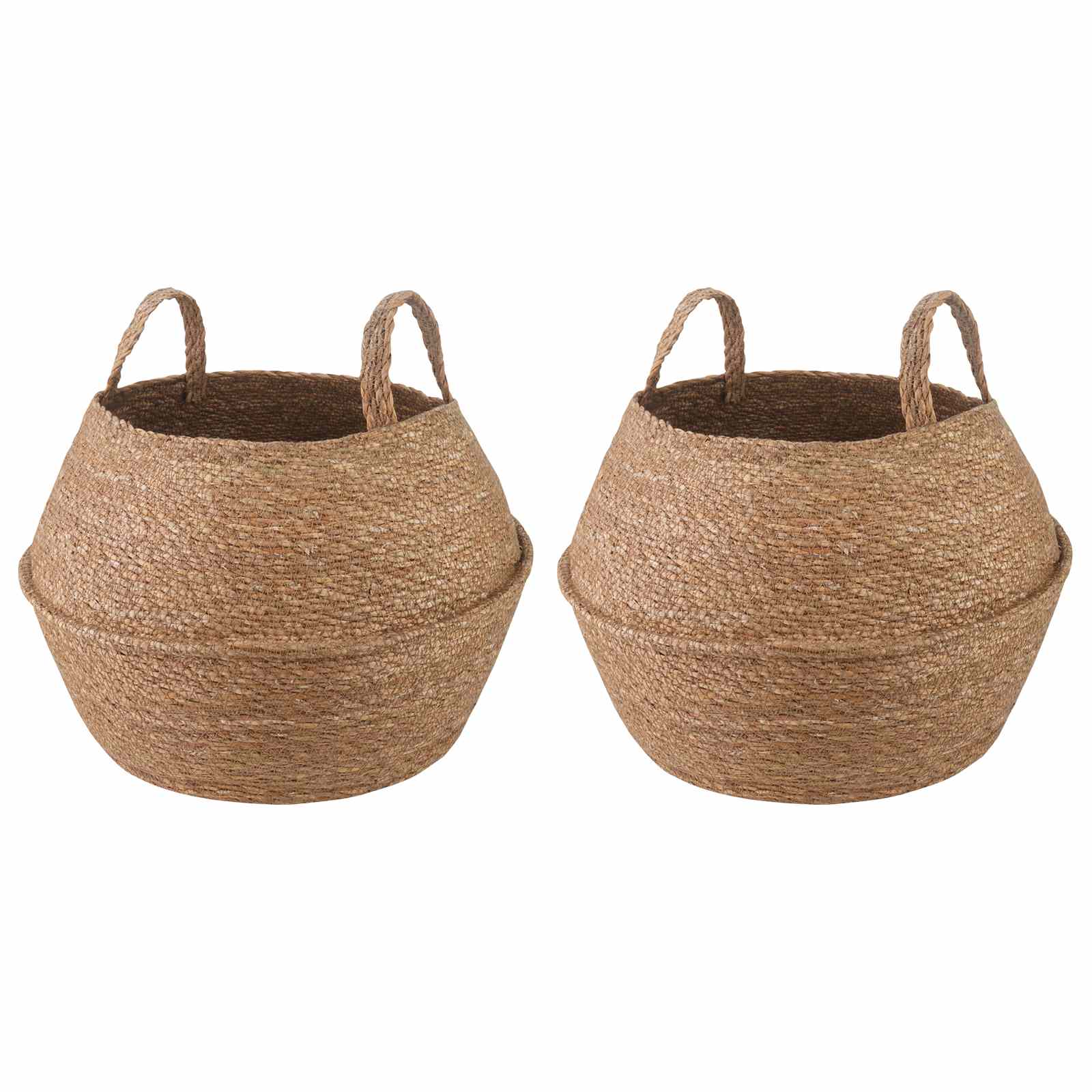 Plantenpot met handvatten 2 pcs Naturel Ø 32 x 32 cm image 1