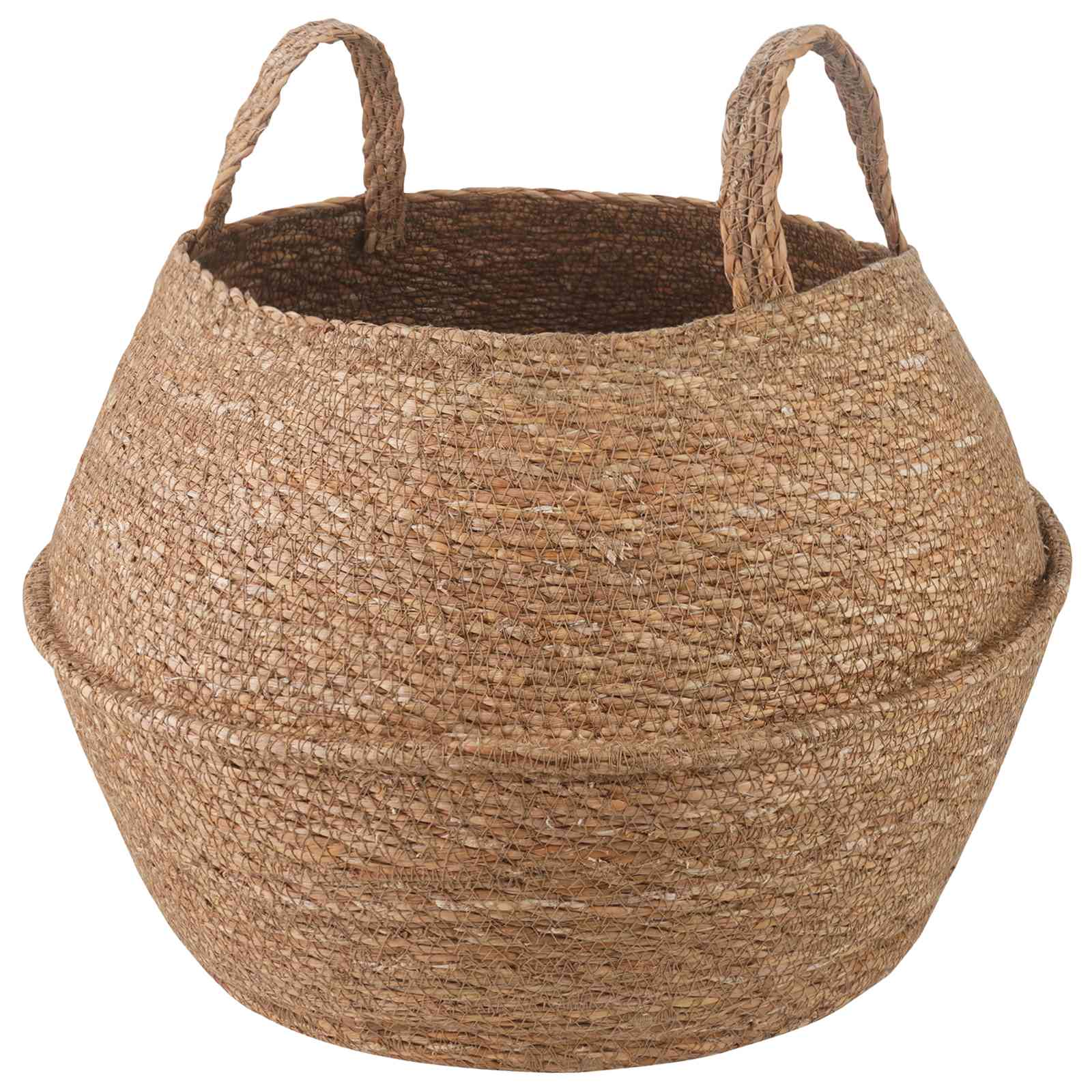 Plantenpot met handvatten Naturel Ø 45 x 36 cm 100% Zeegras image 1