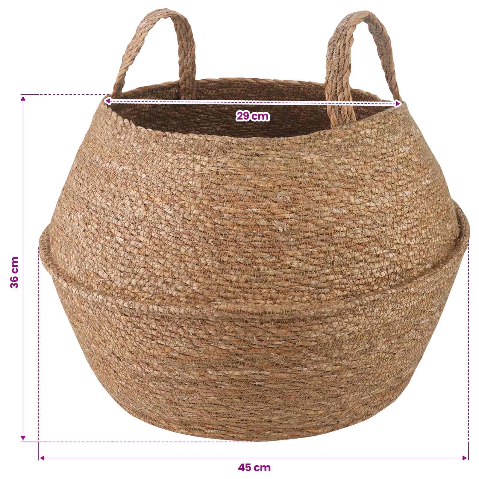 Plantenpot met handvatten 2 pcs Naturel Ø 45 x 36 cm image 5