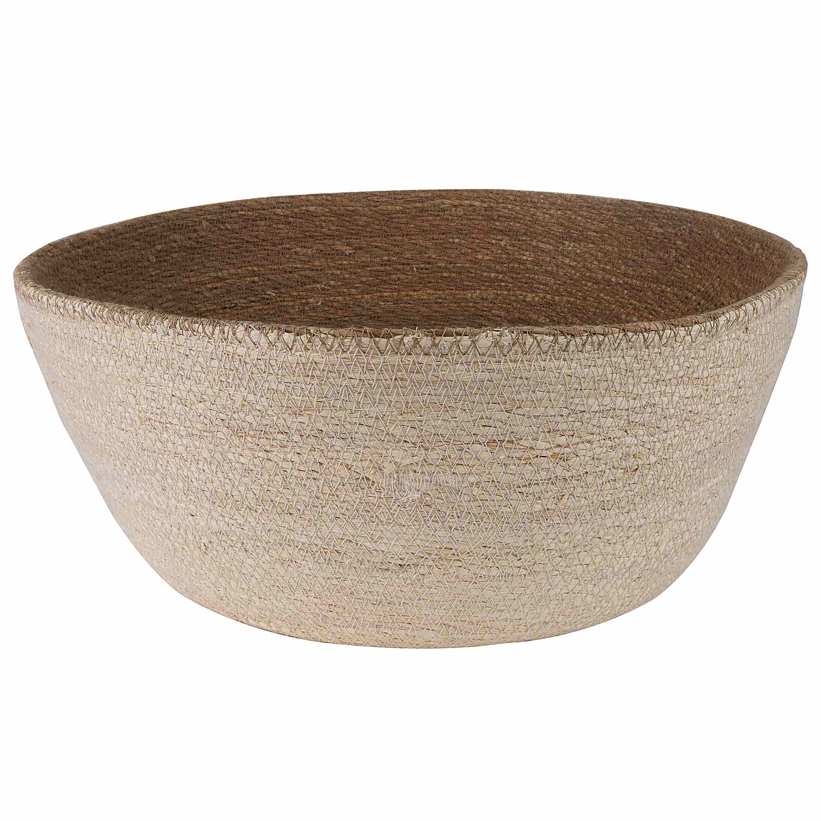 Plantenpot met handvatten Wit Ø 45 x 36 cm 100% Zeegras image 2