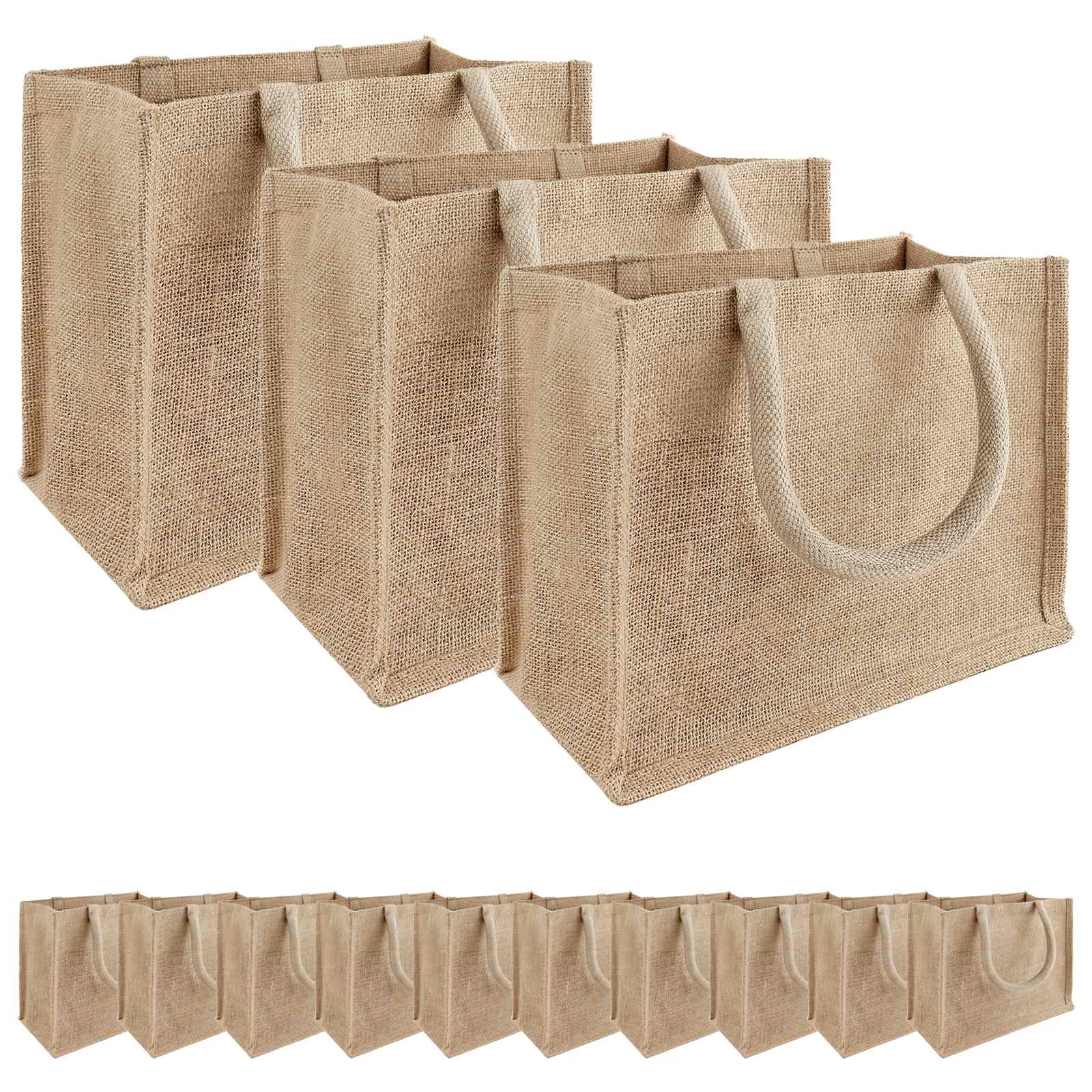Jutene torbe 50 Naravna 26 x 22 x 14 cm 100% Tossa juta