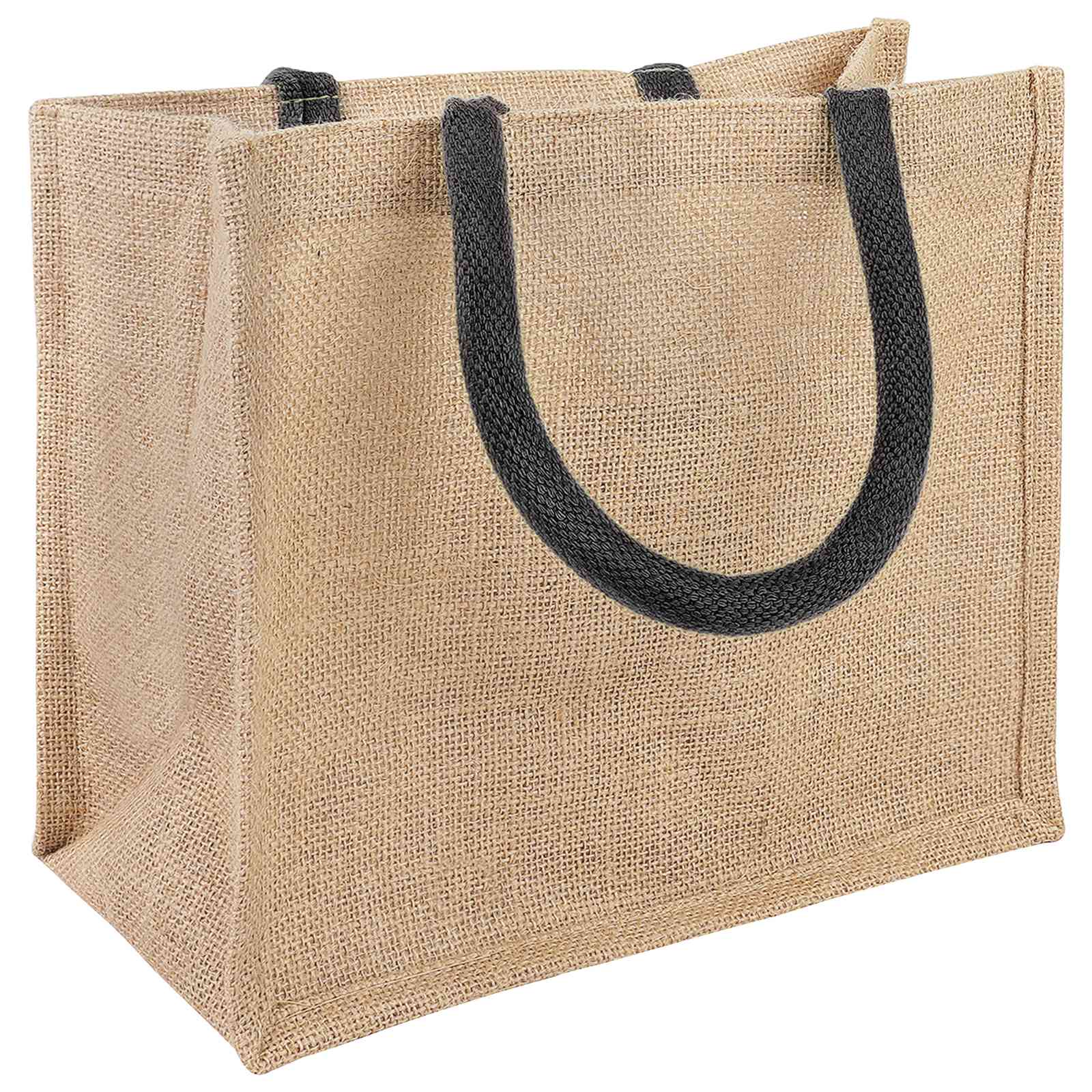 Jutene torbe 50 Naravna in črna 26 x 22 x 14 cm 100% Tossa juta - slika 2