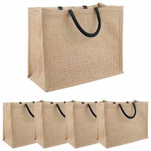 Jutene torbe 5 Naravna in črna 42 x 33 x 19 cm 100% Tossa juta