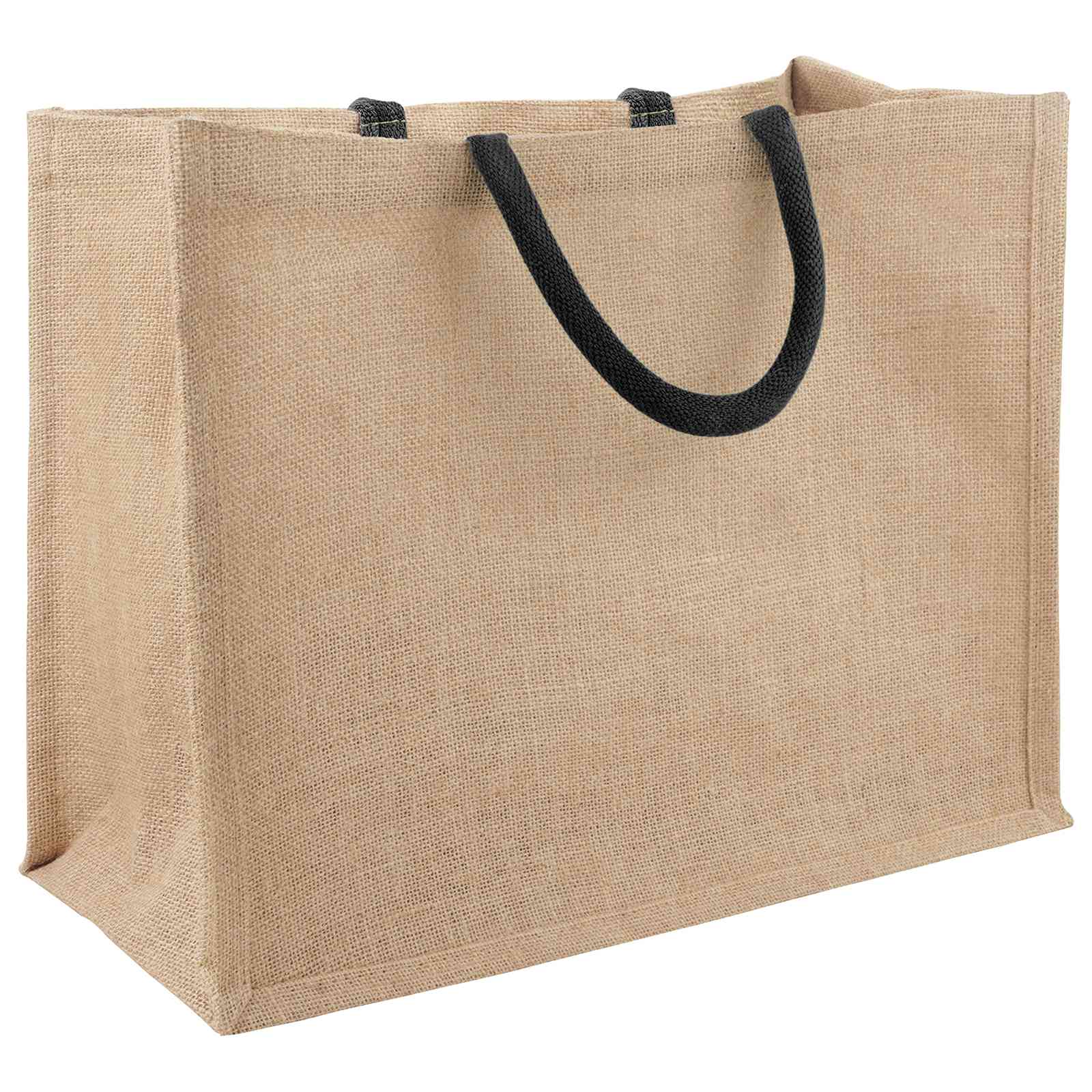 Jutene torbe 10 Naravna in črna 42 x 33 x 19 cm 100% Tossa juta - slika 2