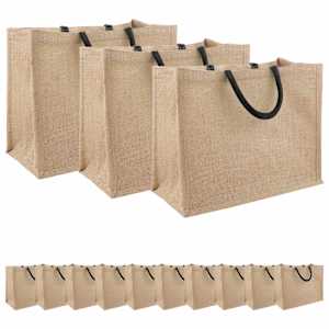 Jutene torbe 50 Naravna in črna 42 x 33 x 19 cm 100% Tossa juta