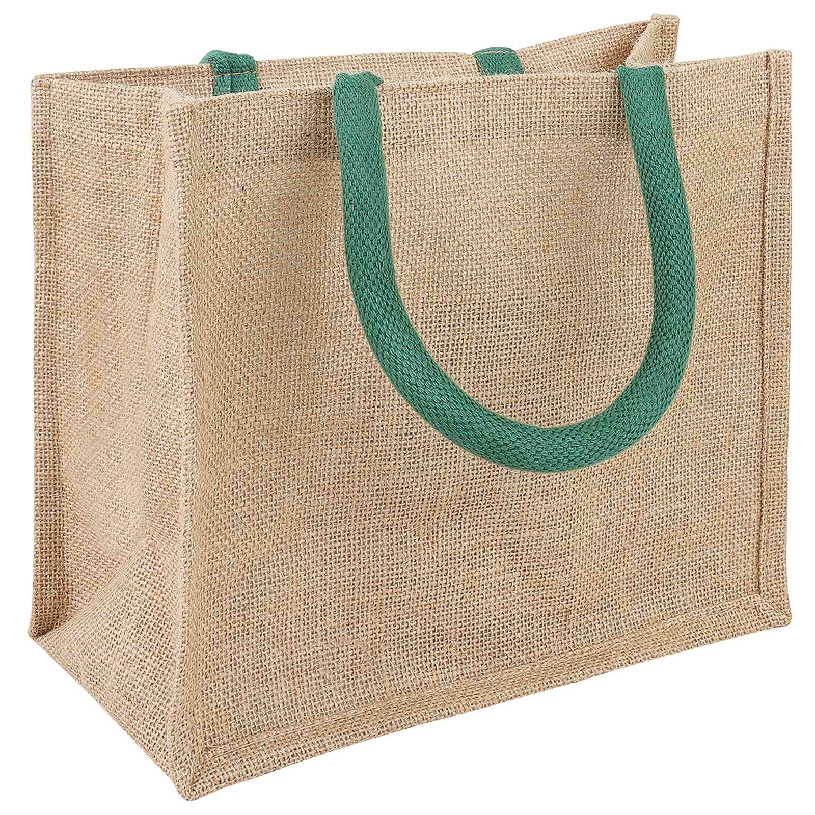Jutene torbe 5 Naravna in zelena 26 x 22 x 14 cm - slika 2