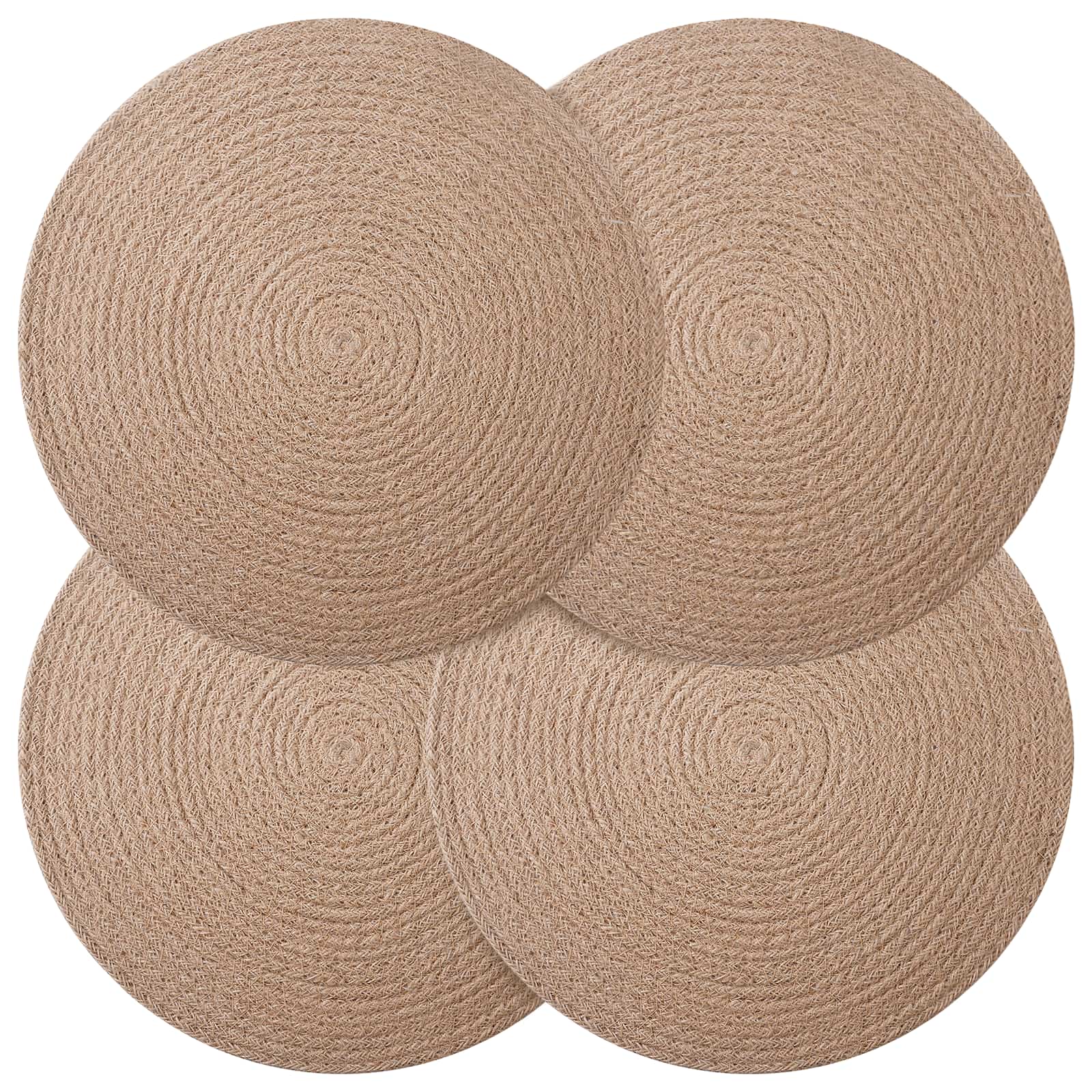 Jute placematten 4 pcs Naturel Ø 30 cm 100% Tossa Jute image 2