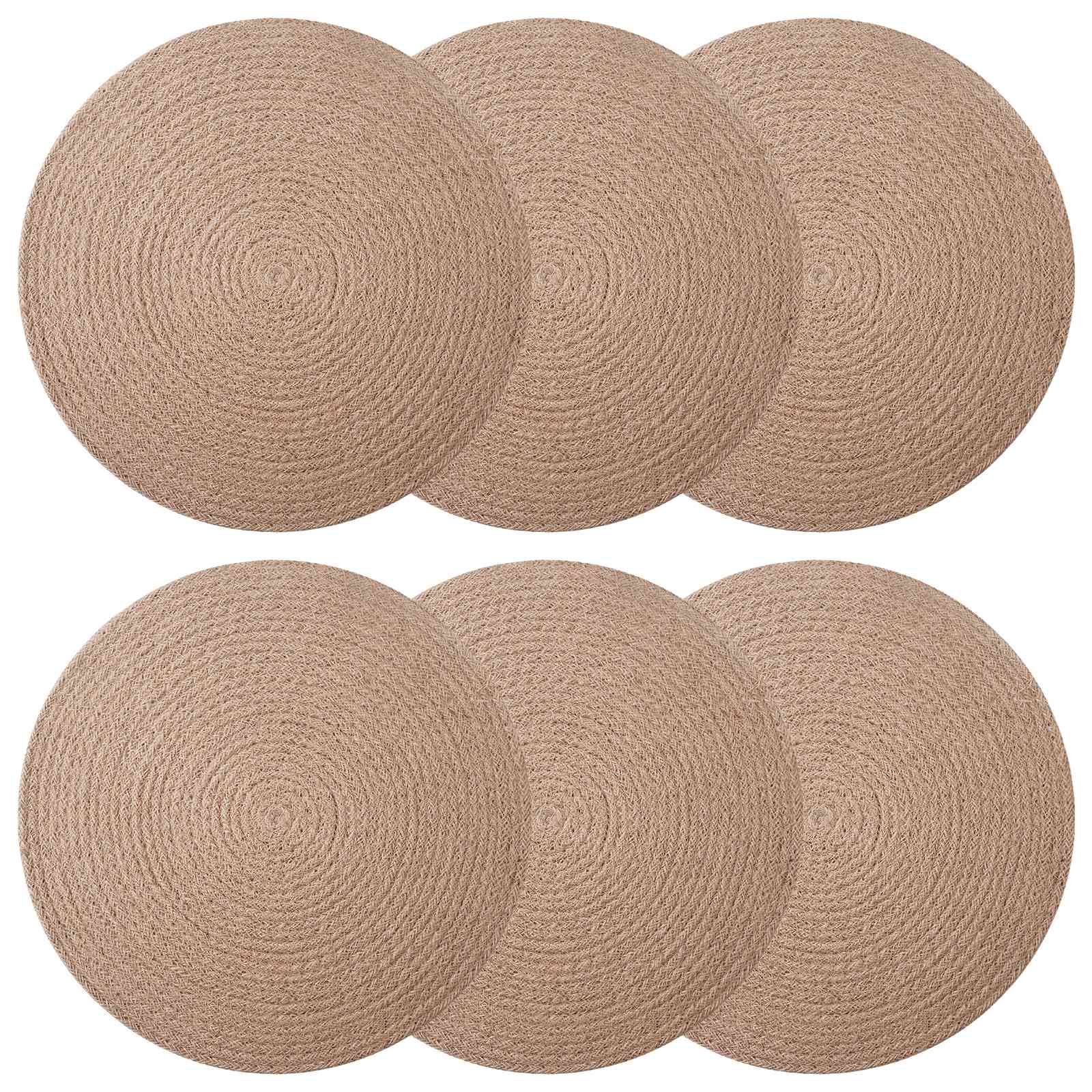 Jute placematten 6 pcs Naturel Ø 30 cm 100% Tossa Jute image 2