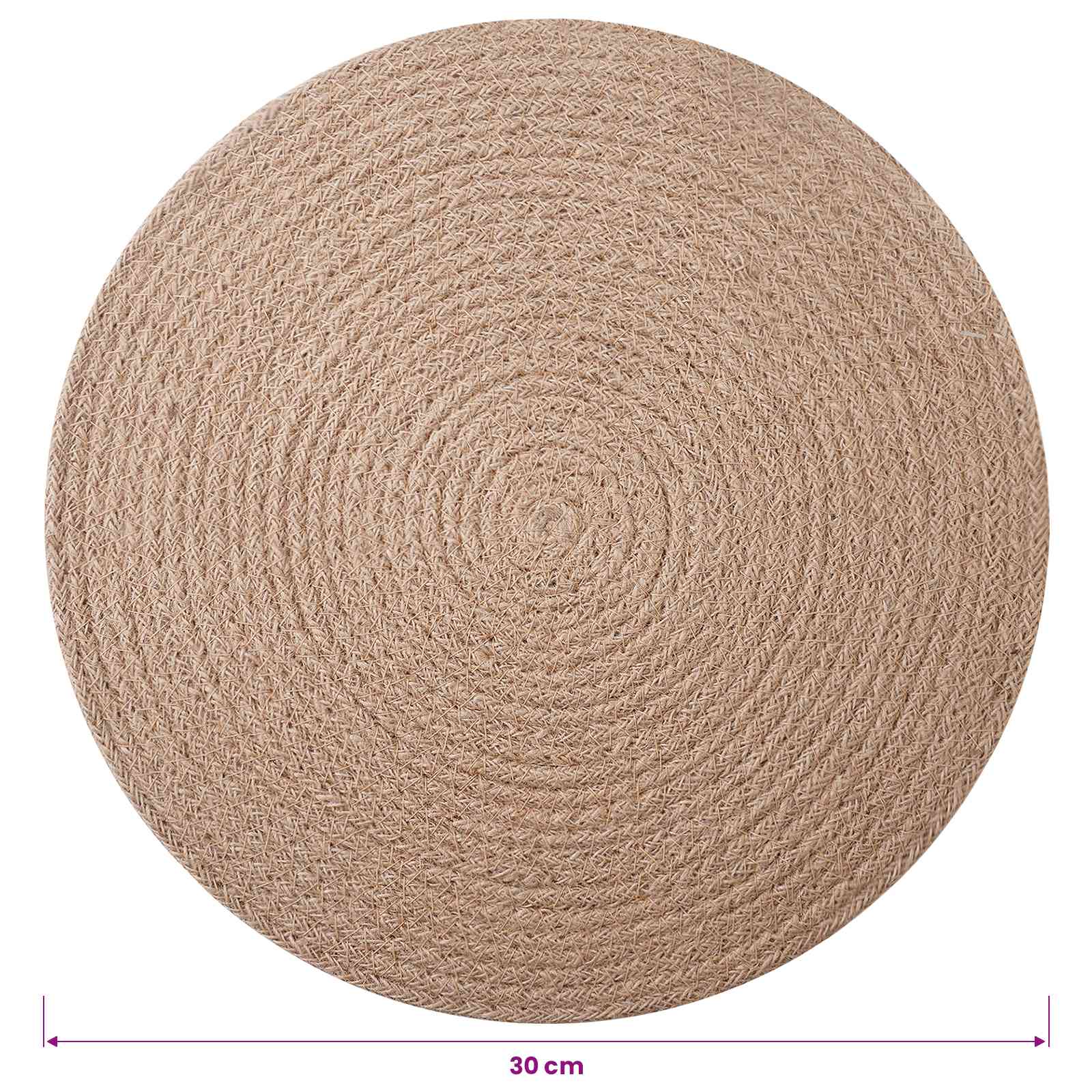 Jute placematten 50 pcs Naturel Ø 30 cm 100% Tossa Jute image 6