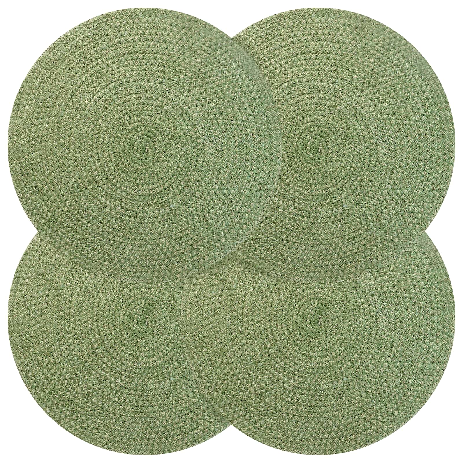 vidaXL Placemeti din iută 4 pcs Verde măsliniu Ø 30 cm 100% iută Tossa