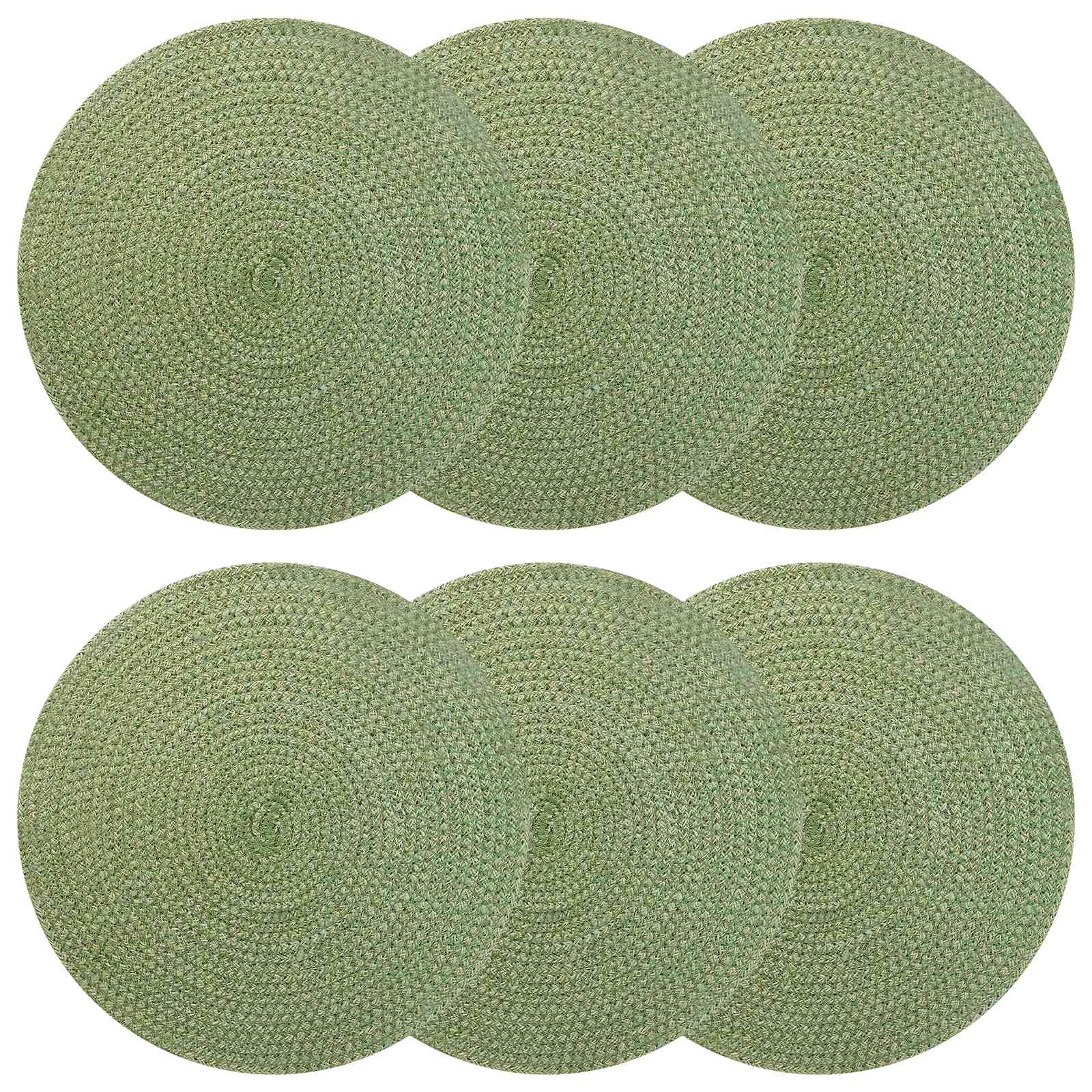 vidaXL Placemeti din iută 6 pcs Verde măsliniu Ø 30 cm 100% iută Tossa