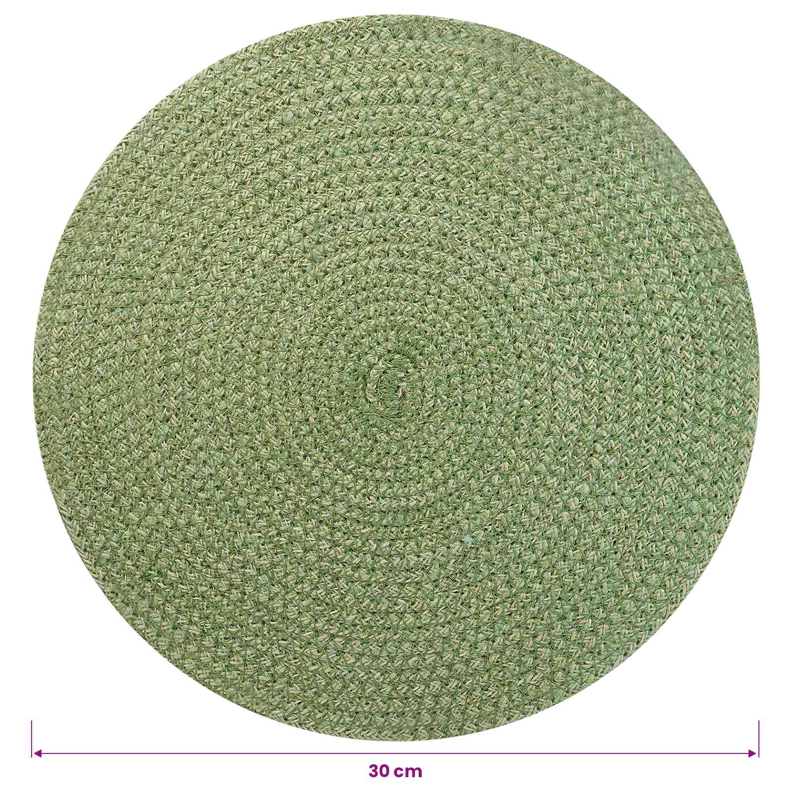 Jute placematten 6 pcs Olijfgroen Ø 30 cm 100% Tossa Jute image 5