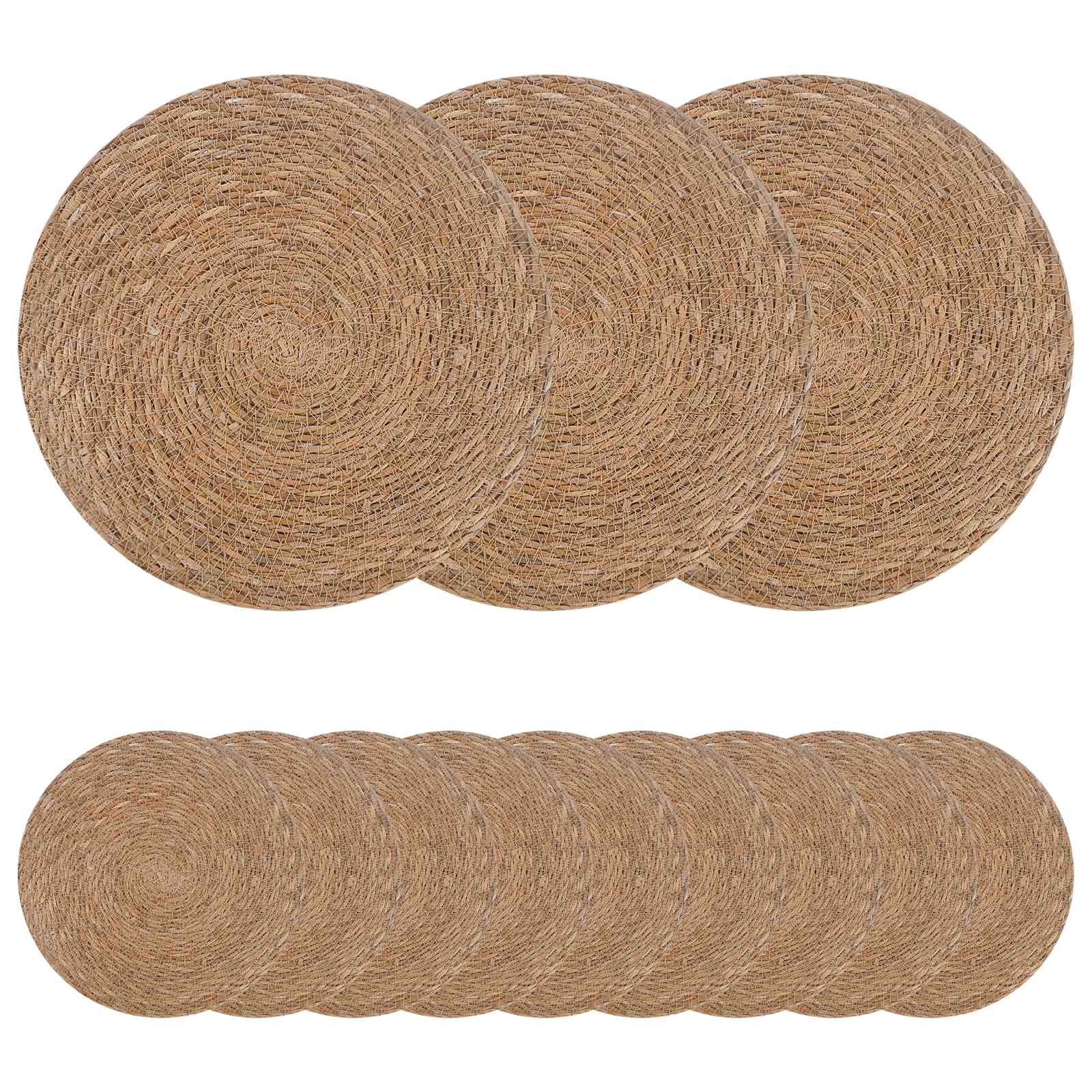 vidaXL Plăci de iarbă de mare 12 pcs natural Ø 30 cm