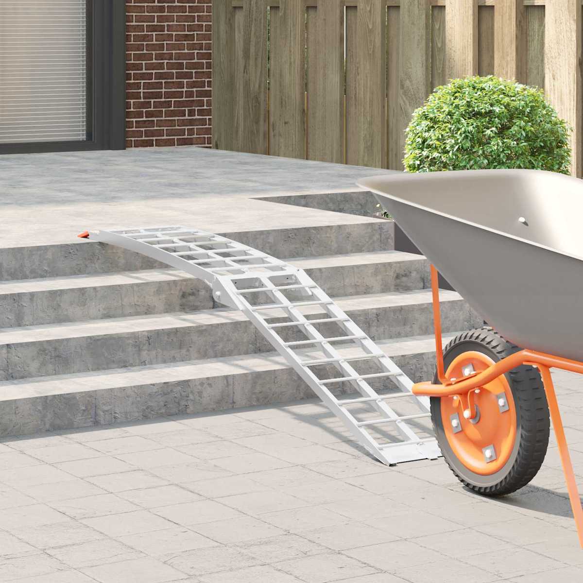 Motorcykelrampe Sølv 340 kg per stykke Aluminium - Billede 3