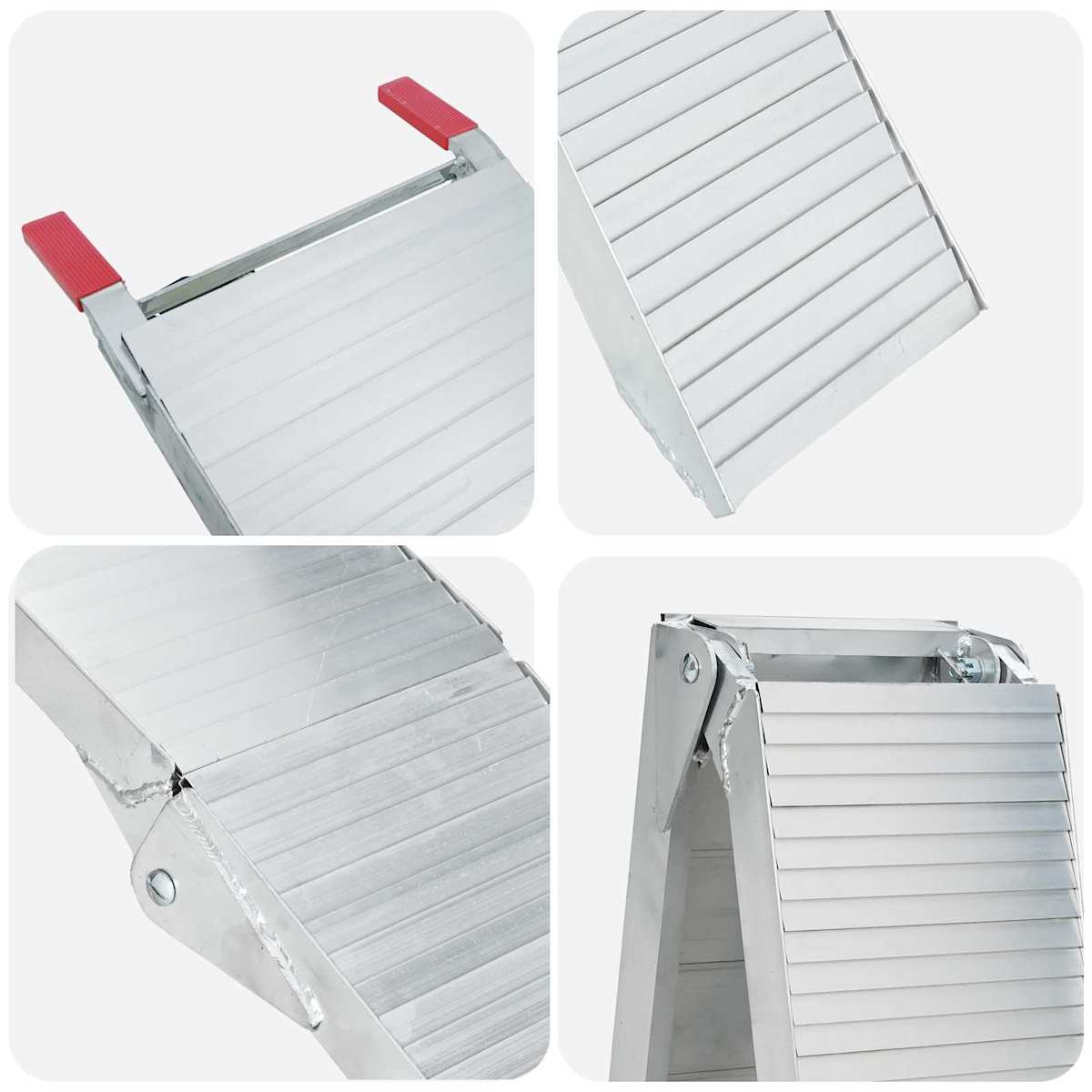 Motorcykelrampe 680 kg 2 stk. Sølv 680 kg Aluminium - Billede 9
