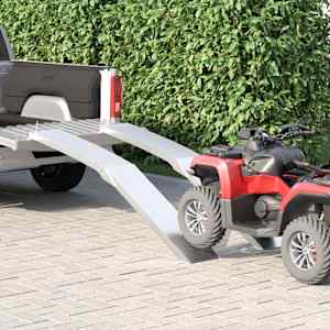 Ramp za motor 680 kg 2 pcs srebrna 205 x 28 x 5 cm Aluminij