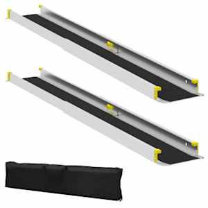 vidaXL Ratastega silla ramp 270 kg 2 tk Must 270 kg istekoha kohta