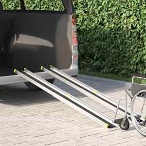 Rampu pro invalidní vozík 270 kg 2 pcs Černá Hliník - obrázek 1