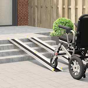 Rampu pro invalidní vozík 270 kg 2 pcs Černá Hliník - obrázek 3